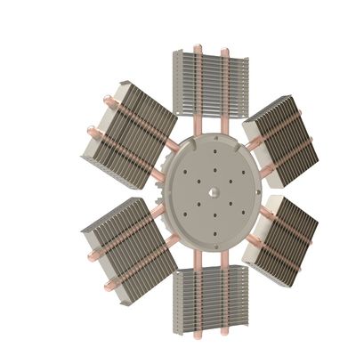 CNC Skived Fin Heat Sink العملية Skiving أنبوب النحاس المغسلة الحرارية