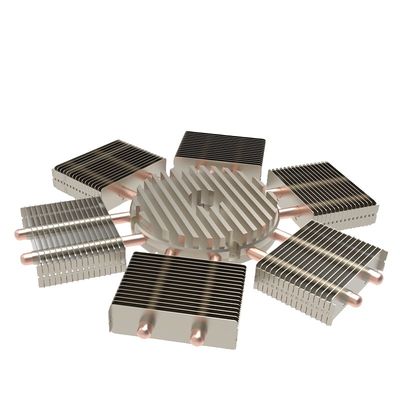 CNC Skived Fin Heat Sink العملية Skiving أنبوب النحاس المغسلة الحرارية