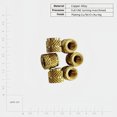 أجزاء التحول النحاسية CNC الدقة مخصصة مع التصميم الحر والعينات الشعار المنقوش