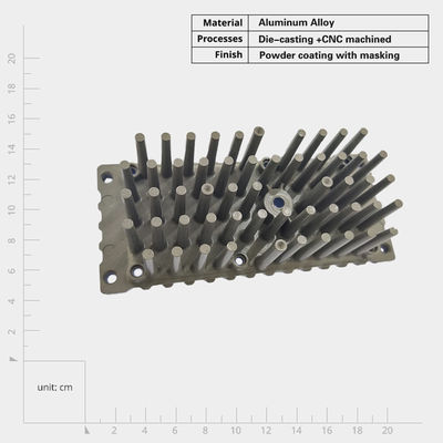 الطلاء المخصص للضوء الشارع LED Heatsink Aluminum Pin Heat Sink للأجهزة الإلكترونية